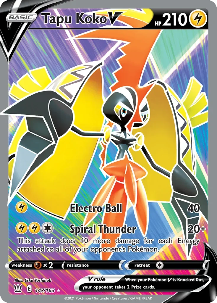 147/163 from Battle Styles Full Art Pokemon Card