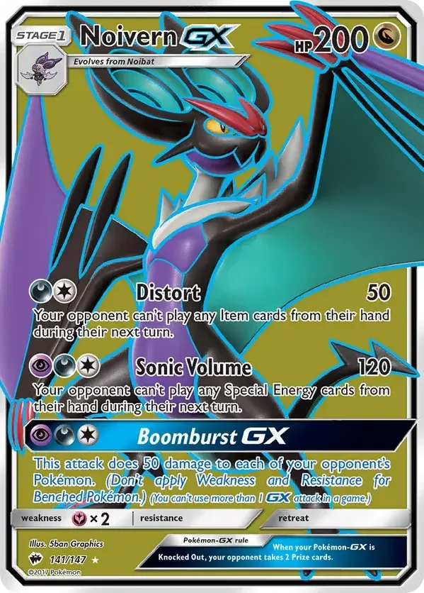141/147 from Burning Shadows Full Art Pokemon Card