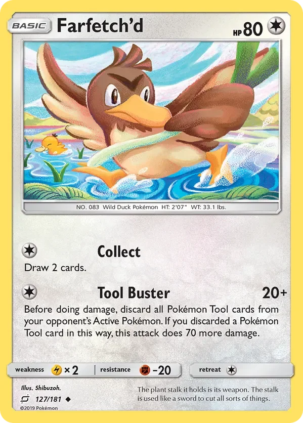 127/181 Farfetch'd Uncommon Pokemon Card