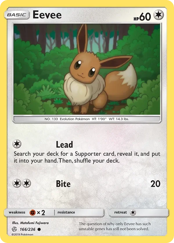 166/236 Eevee Common Pokemon Card