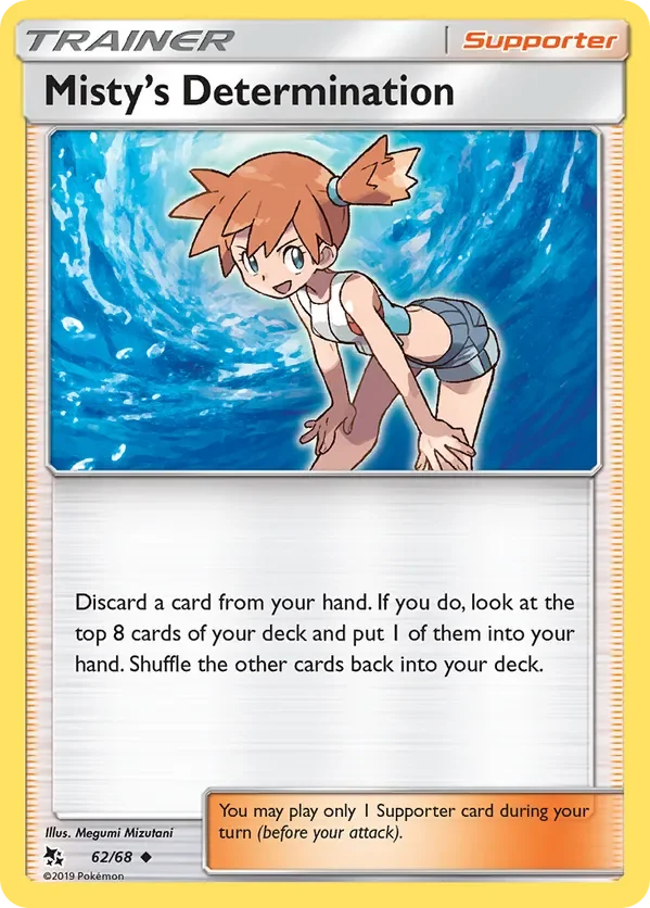 62/68 Misty's Determination Uncommon Trainer Card