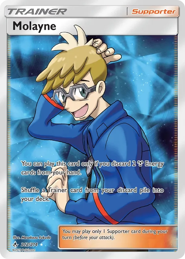 212/214 Molayne Full Art Trainer Pokemon Card