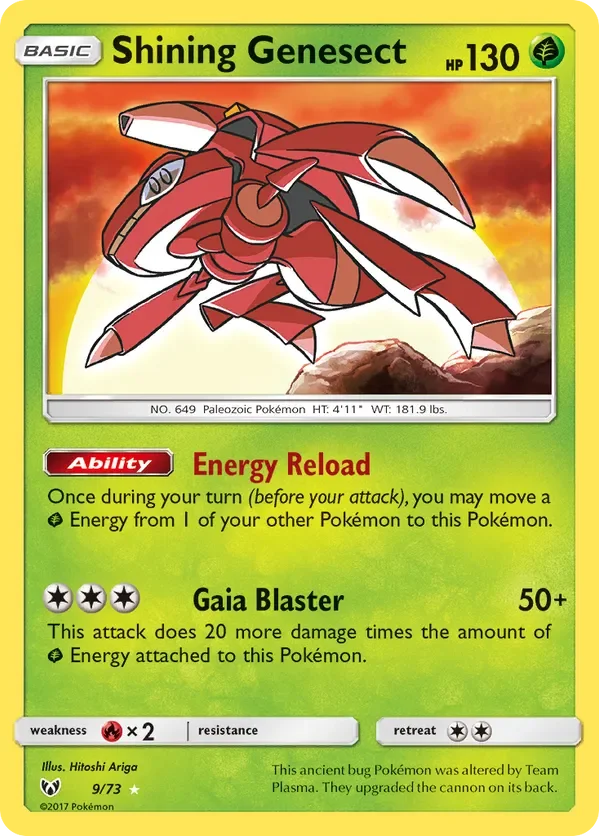 9/73 from Shining Legends Shiny Holo Rare Pokemon Card