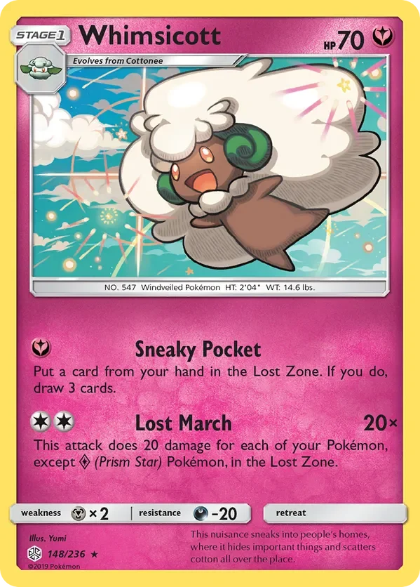 148/236 Whimsicott Rare Pokemon Card