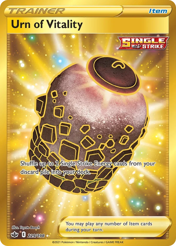 229/198 from Chilling Reign Gold Secret Rare Trainer Card