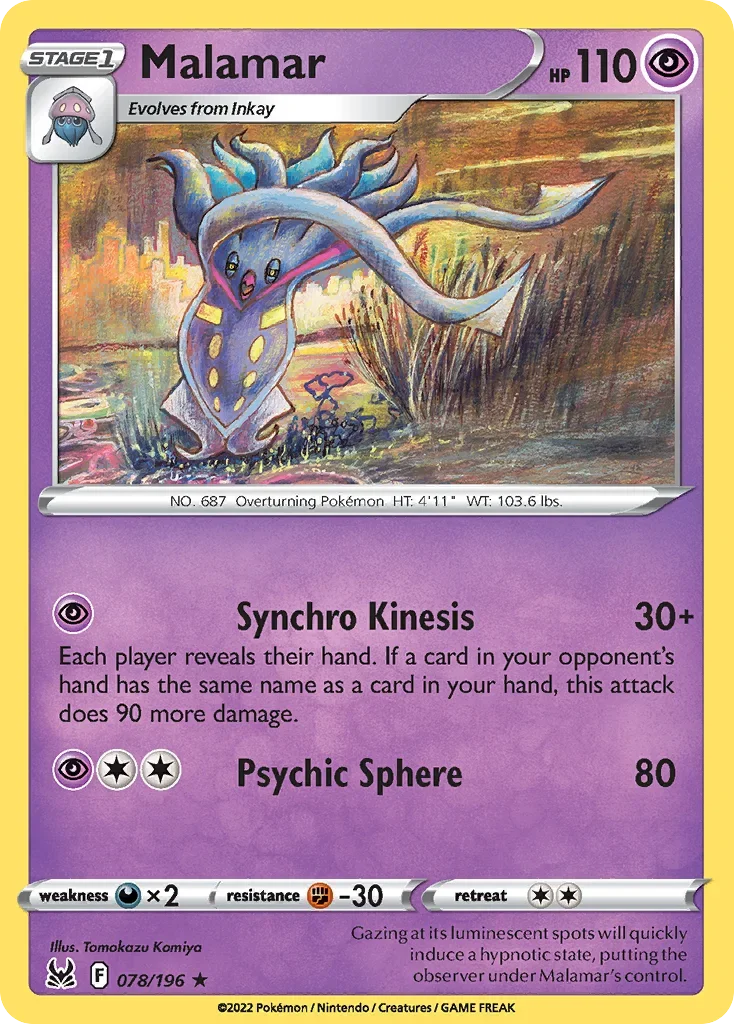 078/196 from Lost Origin Rare Pokemon Card