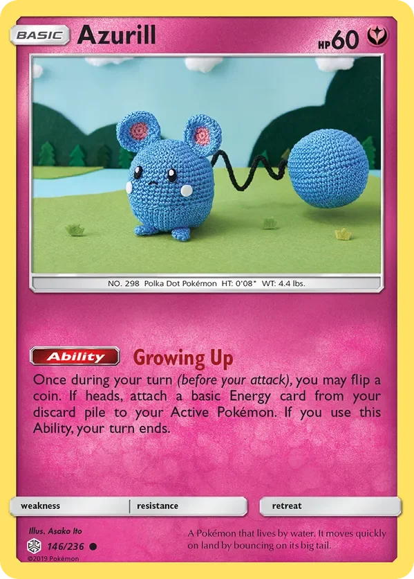 146/236 Azurill Common Pokemon Card