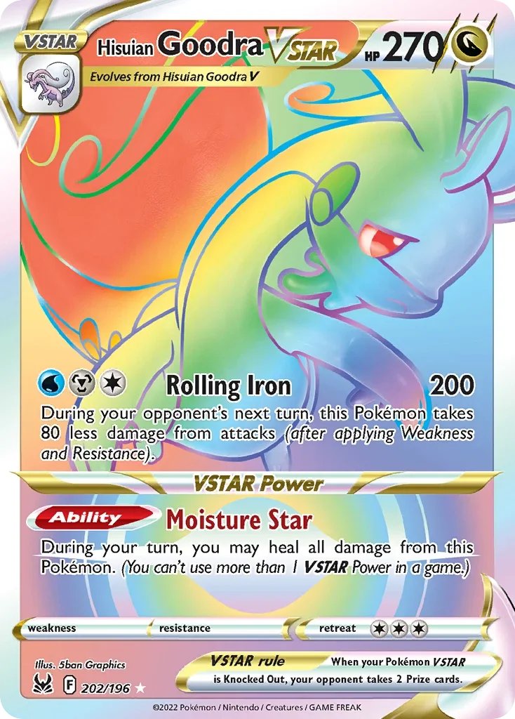 202/196 from Lost Origin Rainbow Rare Pokemon Card
