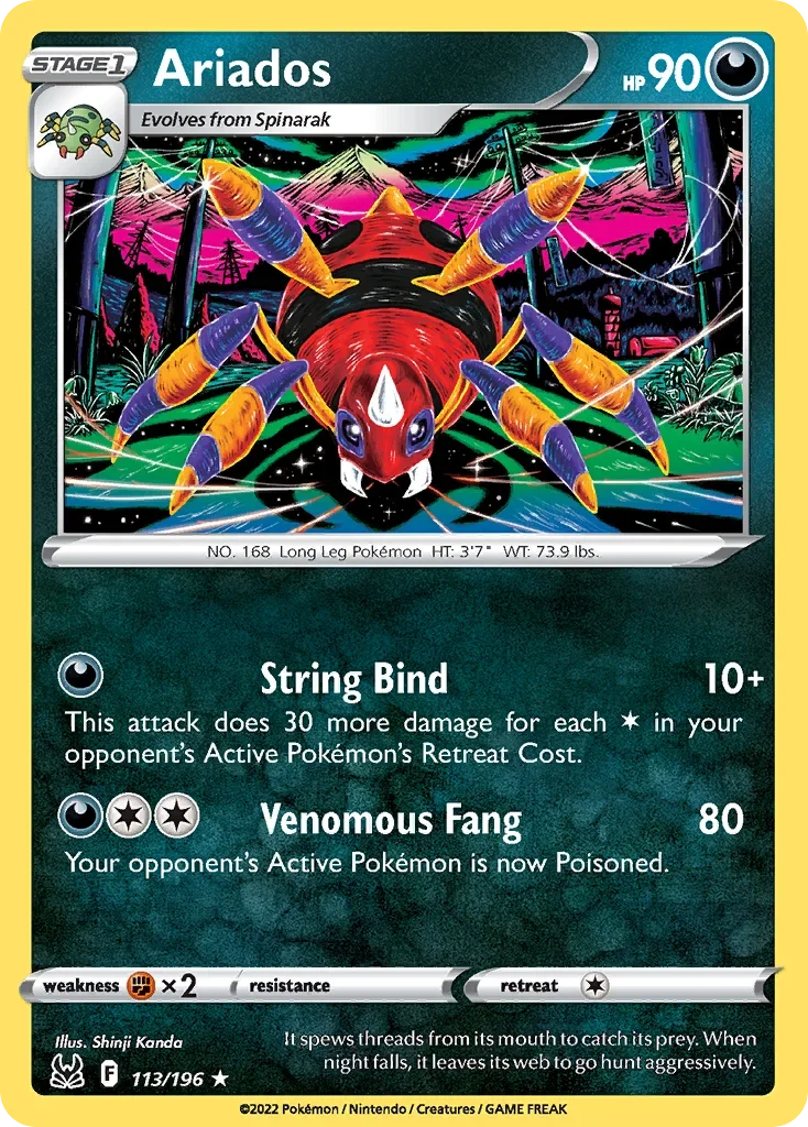 113/196 from Lost Origin Rare Pokemon Card