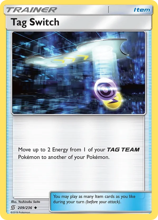 209/236 Tag Switch Uncommon Trainer Card