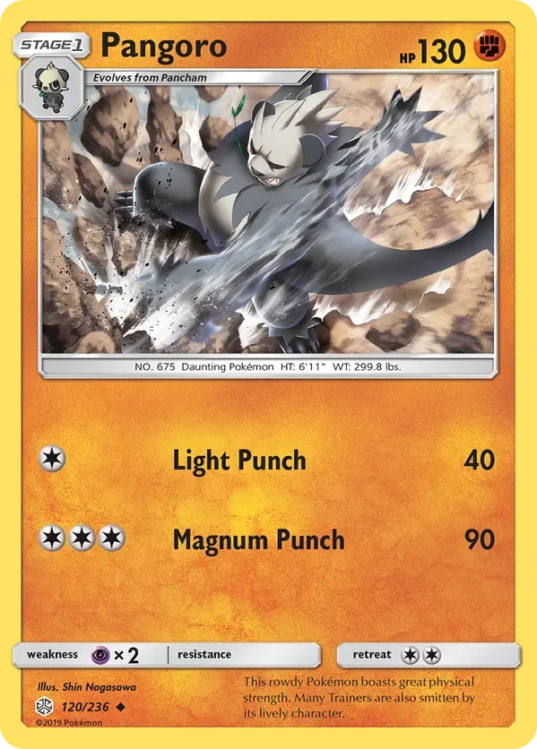 120/236 Pangoro Uncommon Pokemon Card