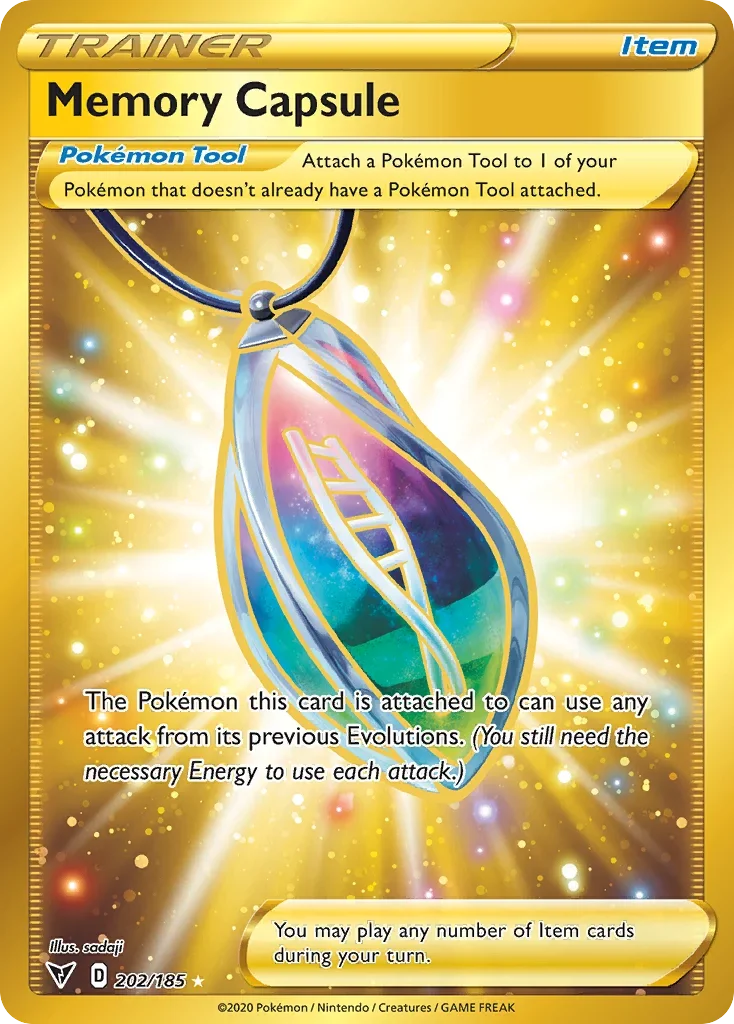 202/185 from Vivid Voltage Gold Secret Rare Trainer Card