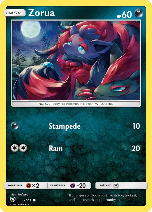 52/73 from Shining Legends Common Pokemon Card