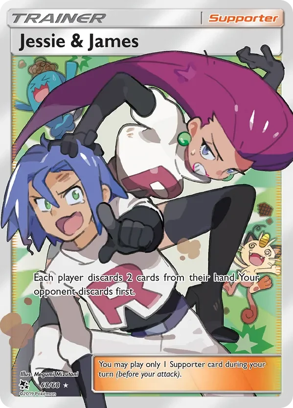 68/68 Jessie & James Full Art Ultra Rare Trainer Card