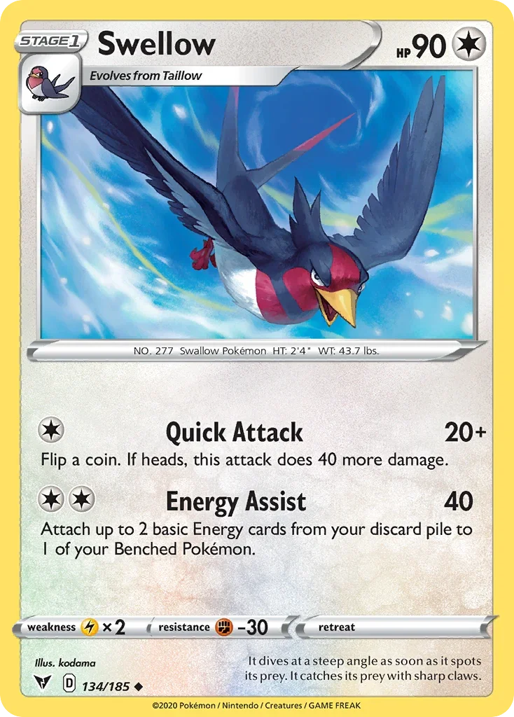 134/185 from Vivid Voltage Uncommon Pokemon Card