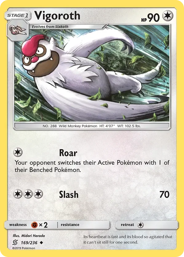 169/236 Vigoroth Uncommon Pokemon Card