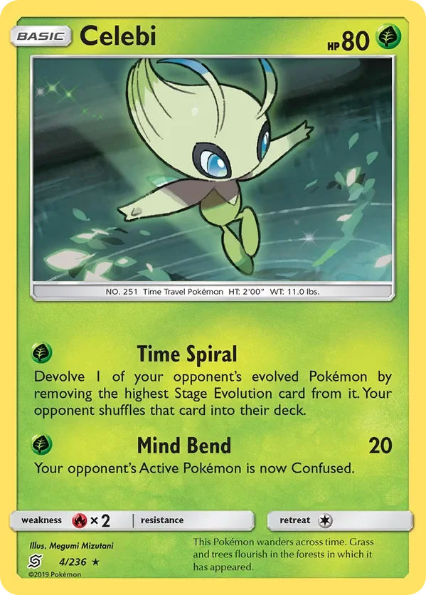 4/236 Celebi Holo Rare Pokemon Card