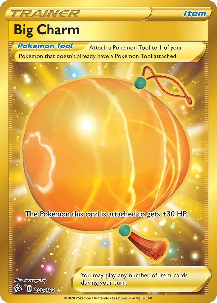 206/192 from Rebel Clash Gold Secret Rare Trainer Card