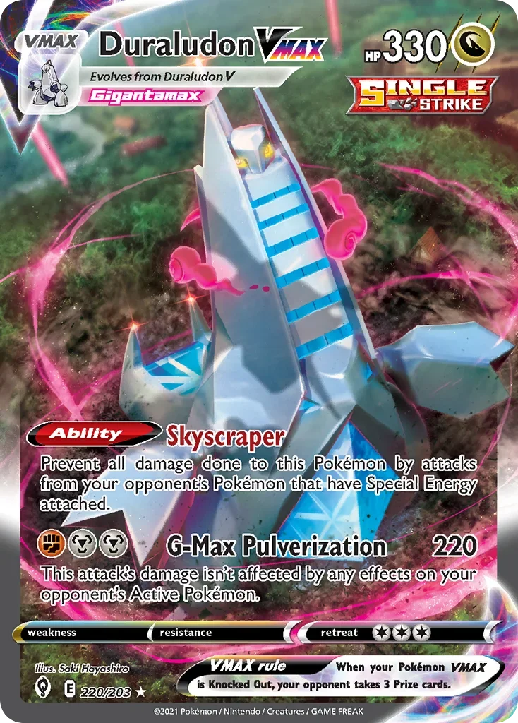220/203 from Evolving Skies Alternate Art Secret Rare Pokemon Card