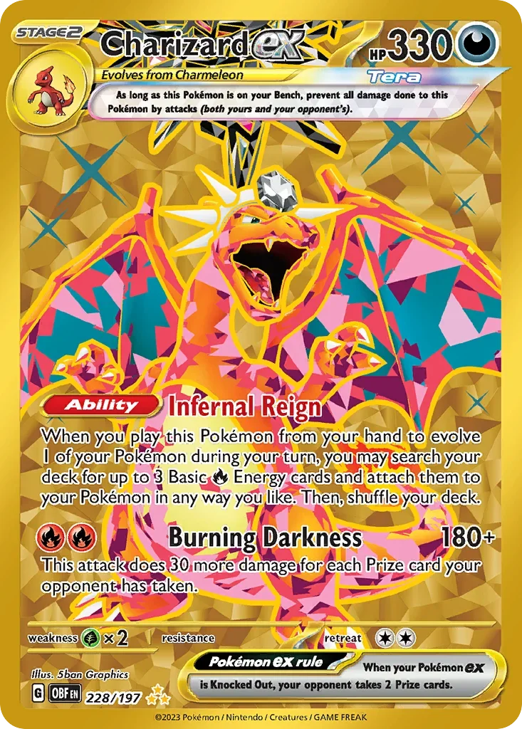 228/197 from Obsidian Flames Hyper Rare Pokemon Card