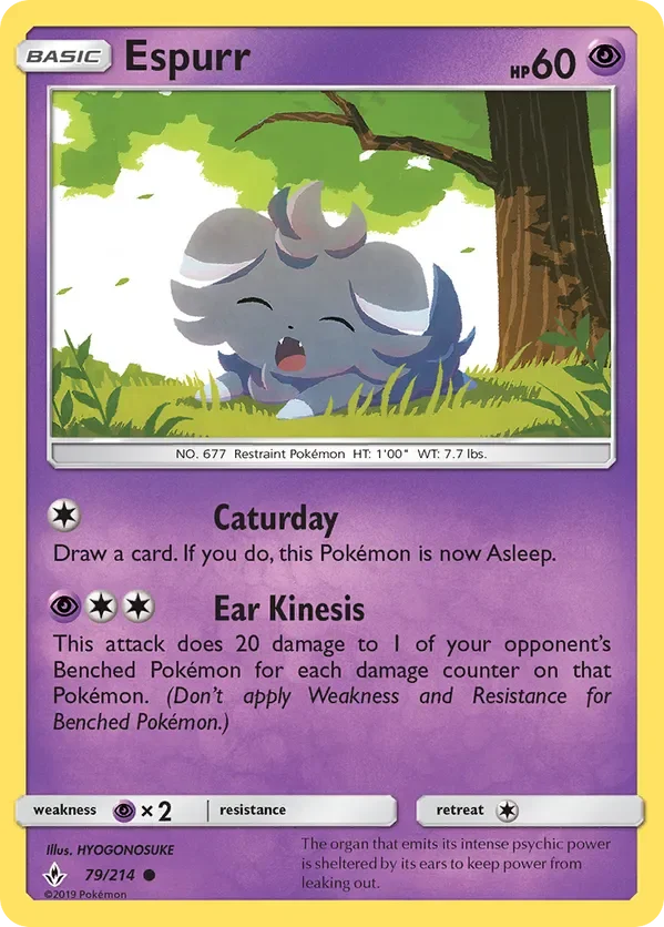 79/214 Espurr Common Pokemon Card