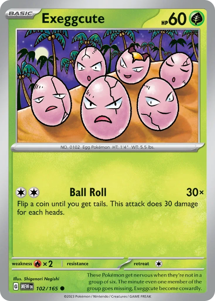 102/165 from 151 Common Pokemon Card