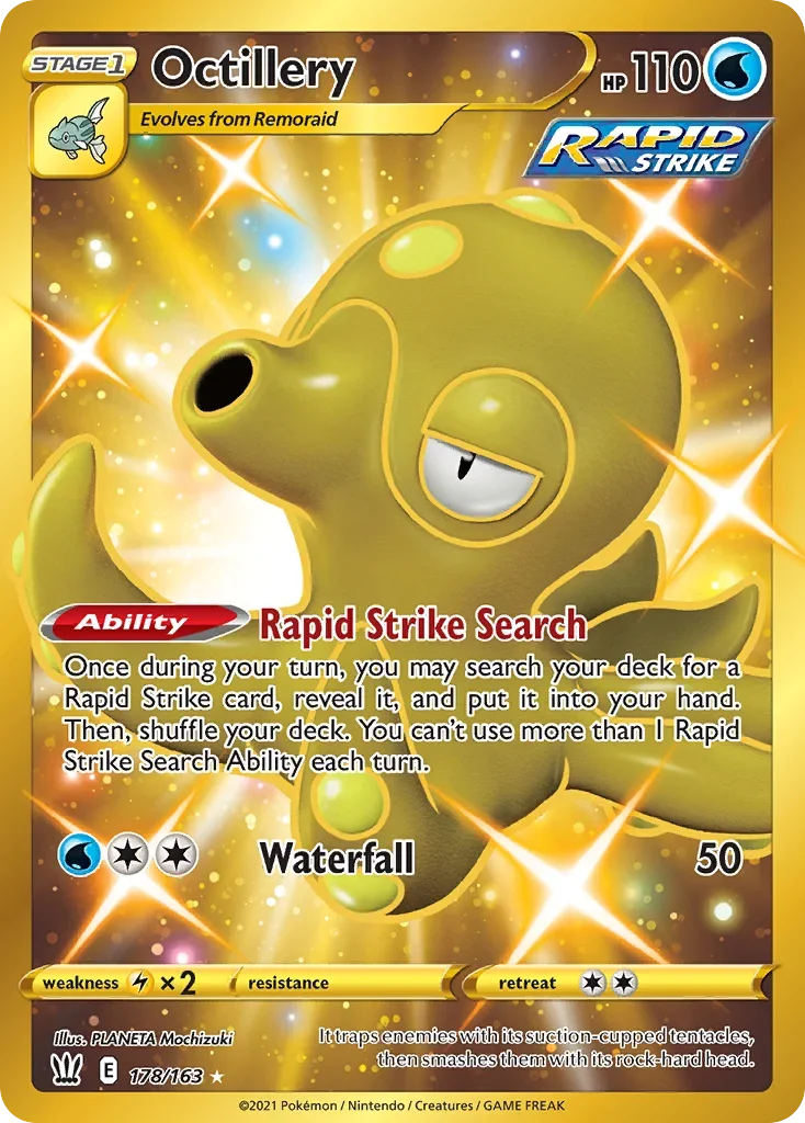 178/163 from Battle Styles Gold Secret Rare Pokemon Card