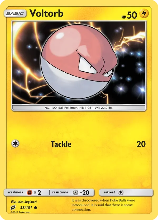 38/181 Voltorb Common Pokemon Card
