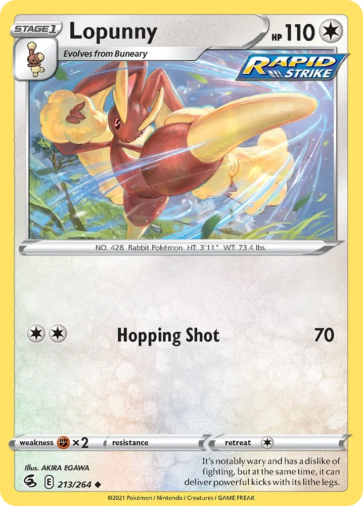 213/264 from Fusion Strike Uncommon Pokemon Card