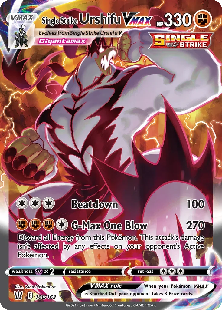 168/163 from Battle Styles Alternate Art Secret Rare Pokemon Card