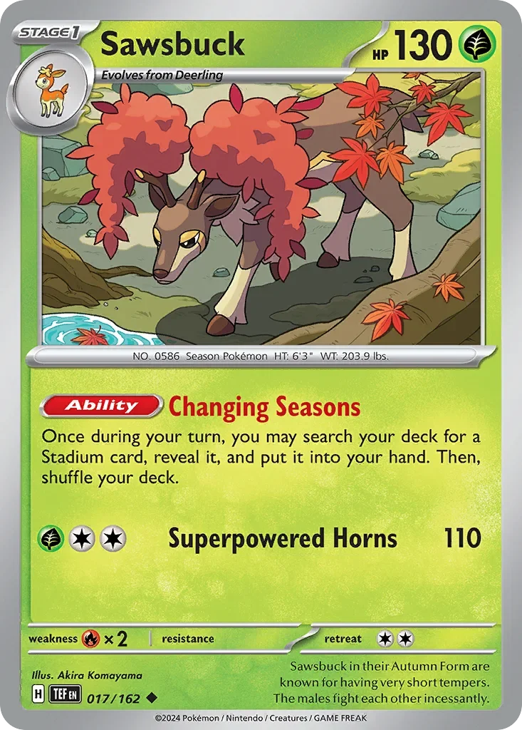 017/162 from Temporal Forces Card List Uncommon Pokemon Card