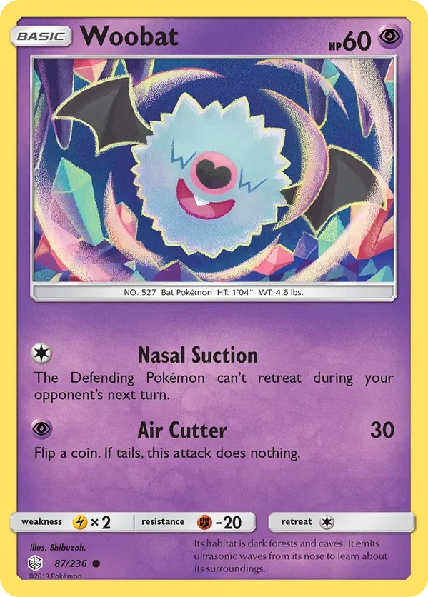 87/236 Woobat Common Pokemon Card