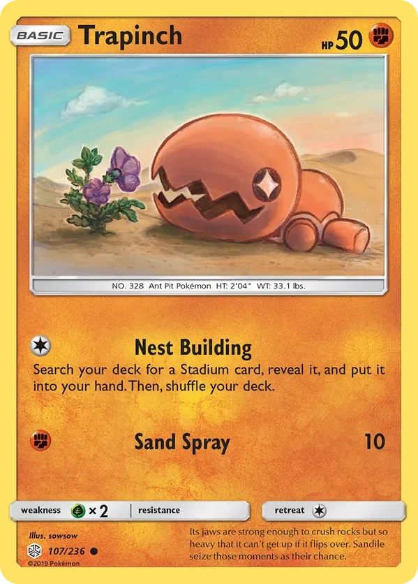107/236 Trapinch Common Pokemon Card