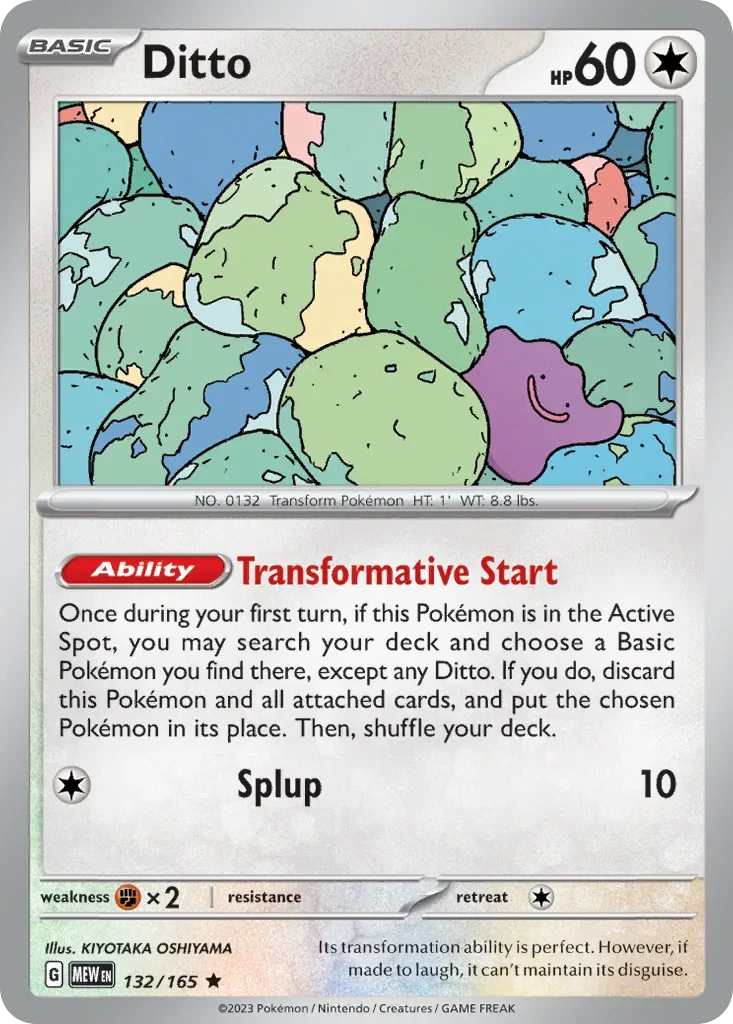 132/165 from 151 Rare Pokemon Card