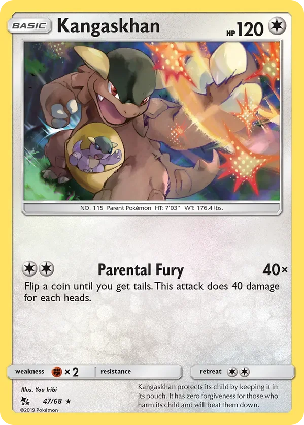 47/68 Kangaskhan Rare Pokemon Card