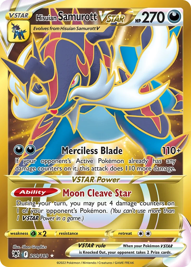209/189 from Astral Radiance Gold Secret Rare Pokemon Card