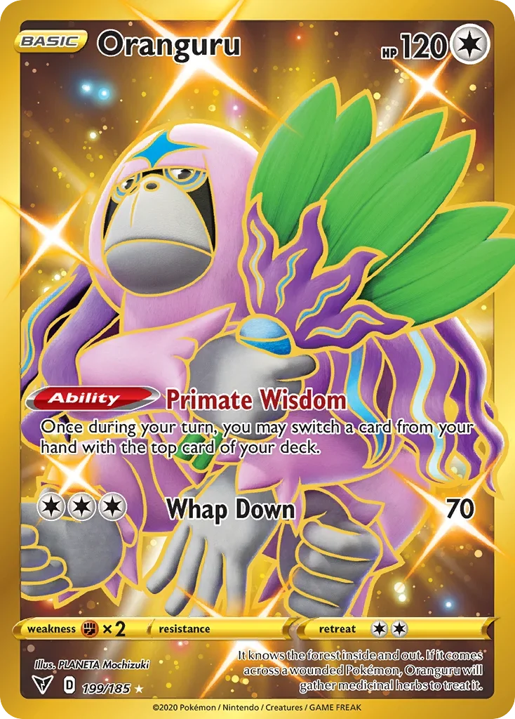 199/185 from Vivid Voltage Gold Secret Rare Pokemon Card