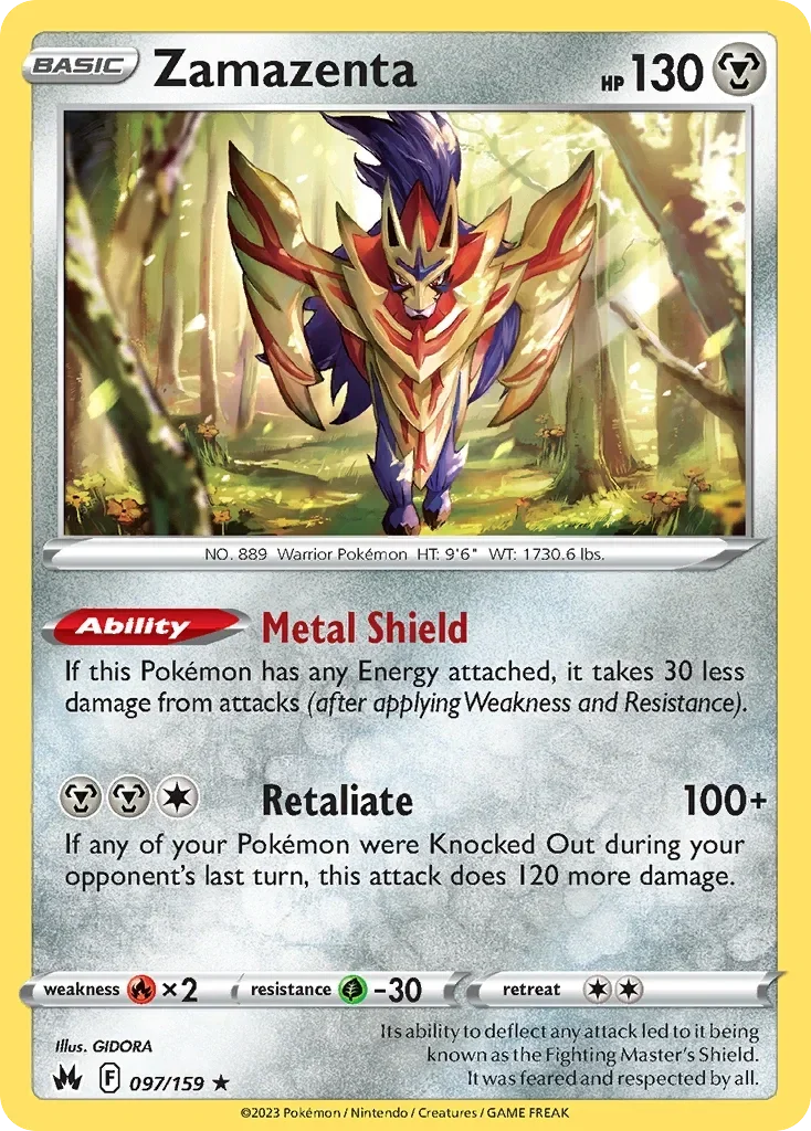 097/159 from Crown Zenith Holo Rare Pokemon Card
