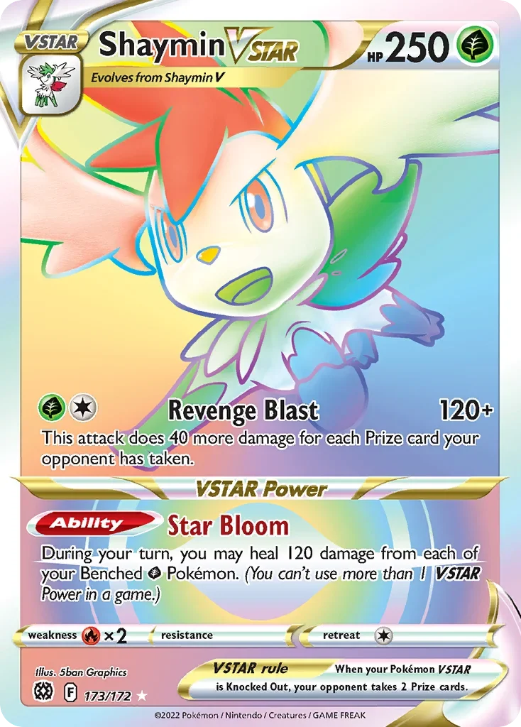 173/172 from Brilliant Stars Rainbow Rare Pokemon Card
