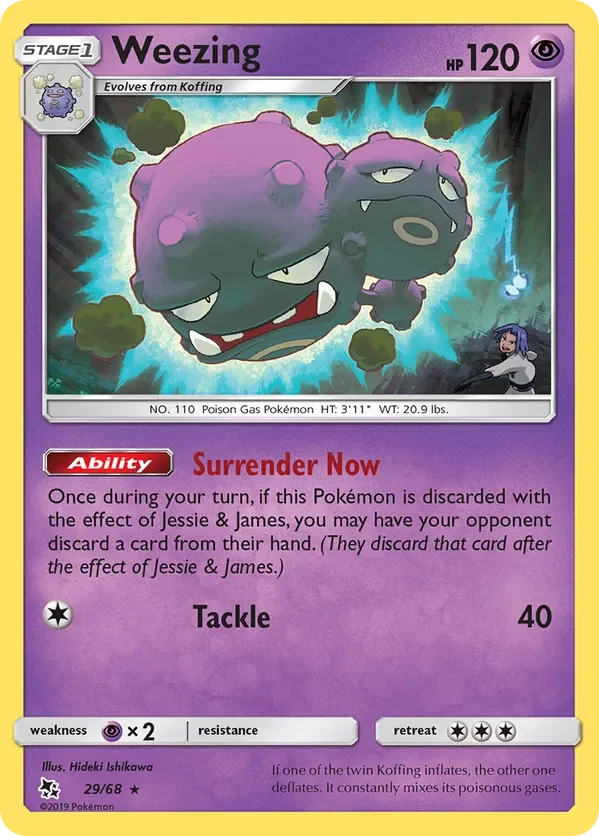 29/68 Weezing Rare Pokemon Card