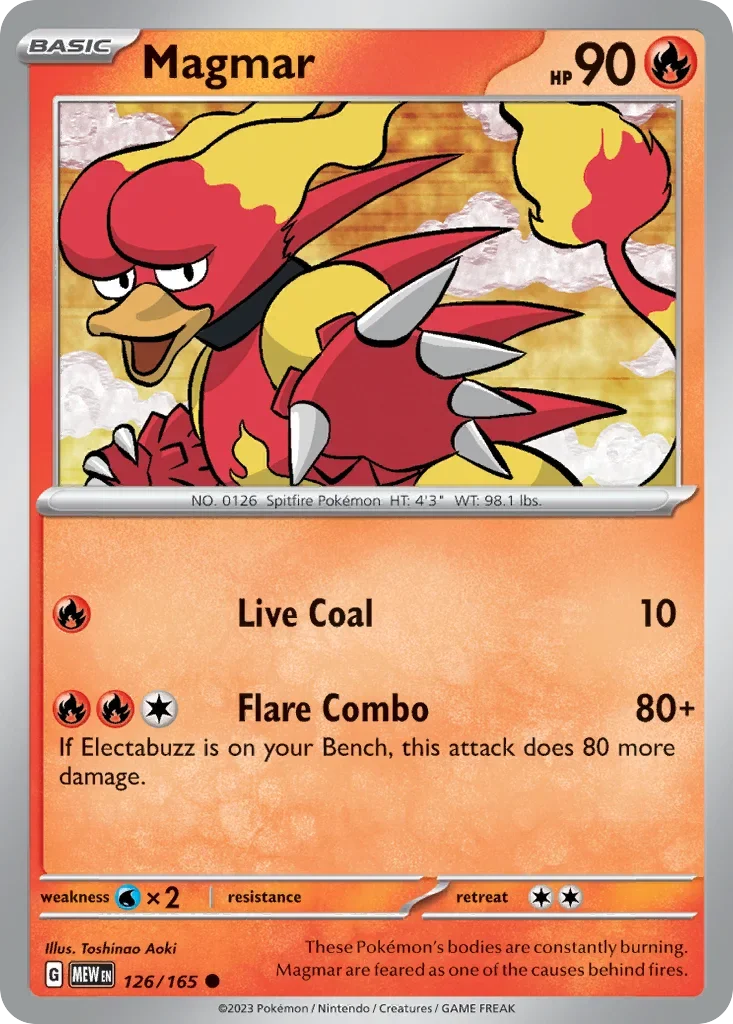 126/165 from 151 Common Pokemon Card