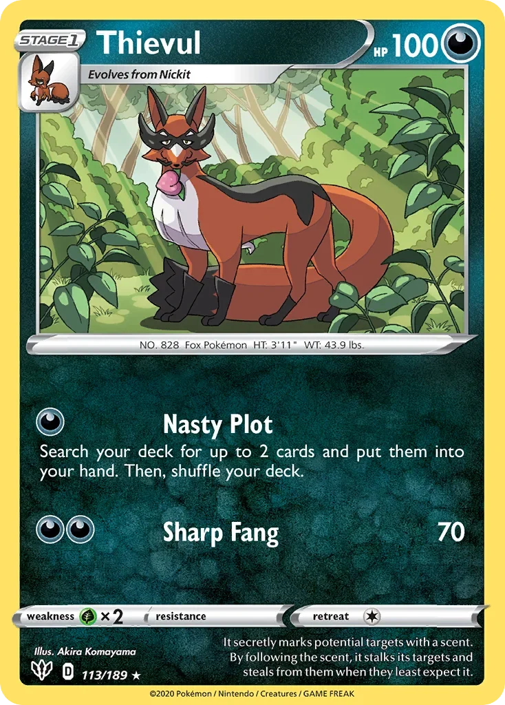 113/189 from Darkness Ablaze Rare Pokemon Card