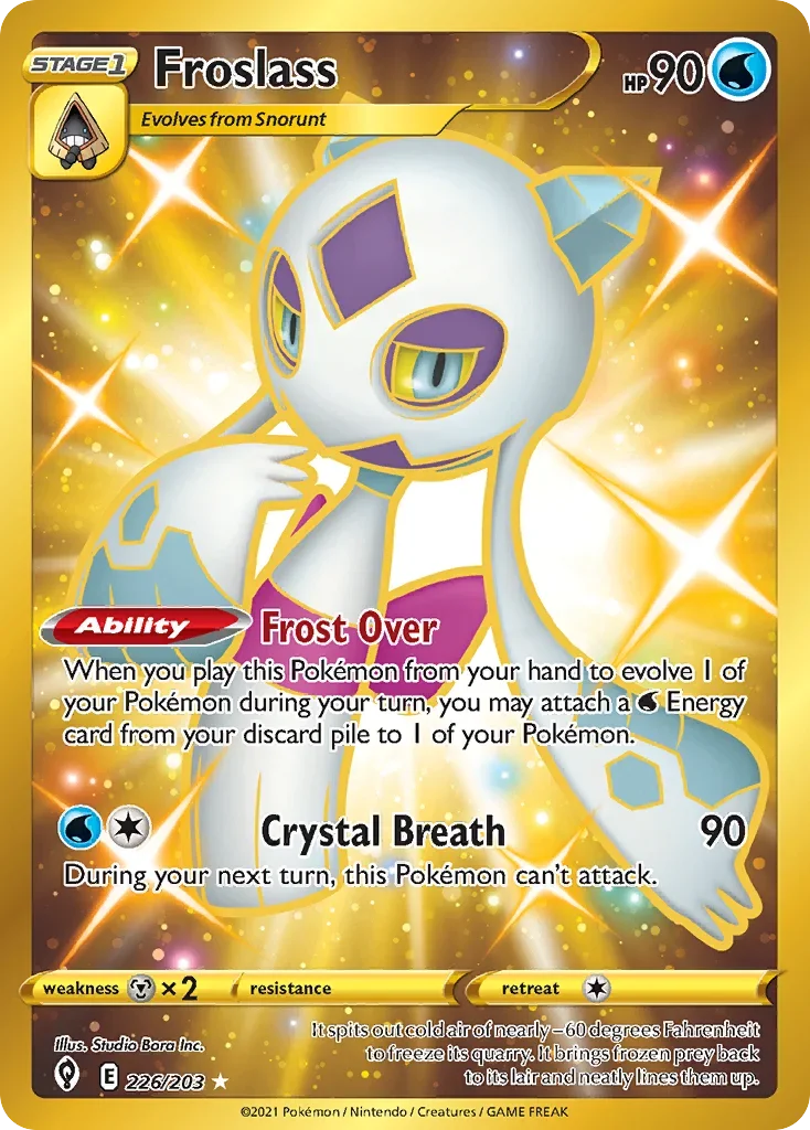 226/203 from Evolving Skies Gold Secret Rare Pokemon Card