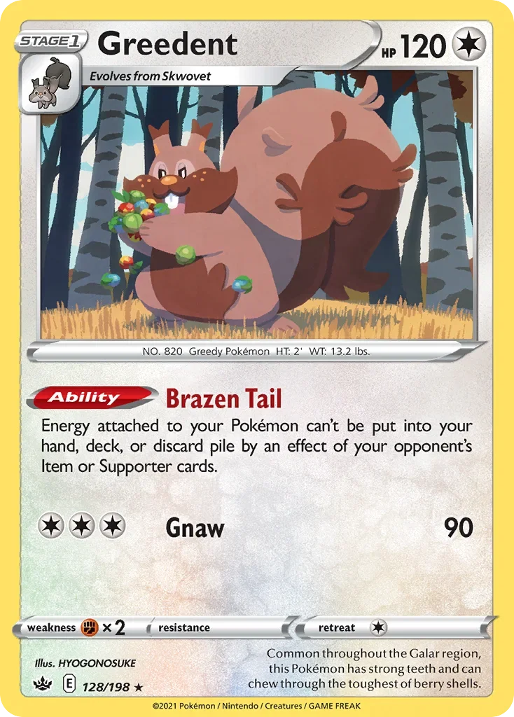 128/198 from Chilling Reign Holo Rare Pokemon Card