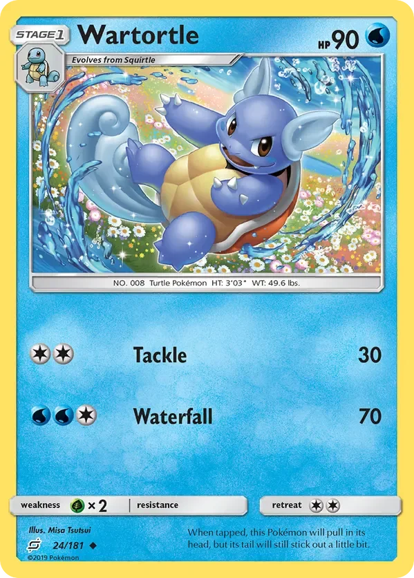 24/181 Wartortle Uncommon Pokemon Card