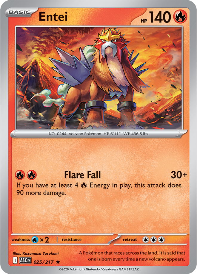 025/217 Entei from Ascended Heroes Rare