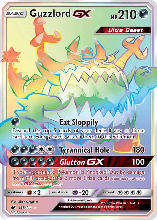 116/111 from Crimson Invasion Rainbow Rare Pokemon Card