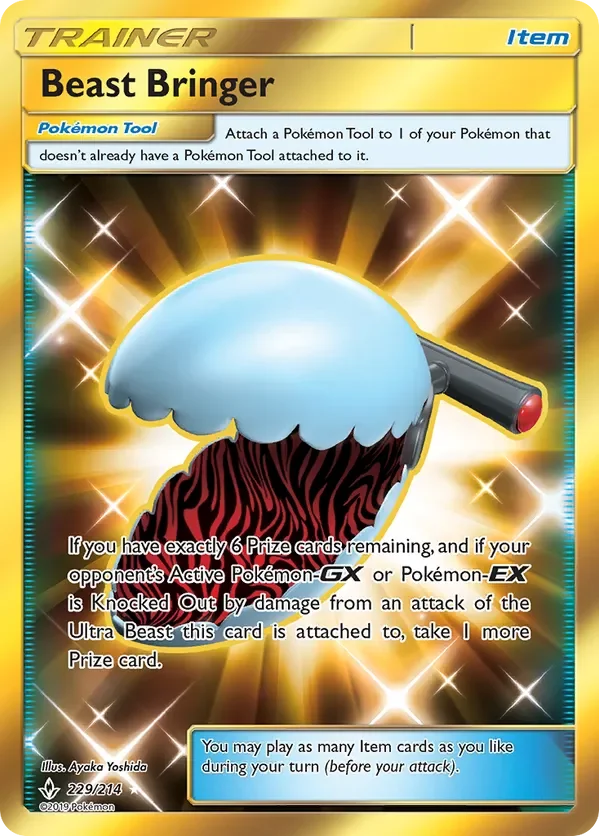 229/214 Beast Bringer Gold Rare Trainer Card