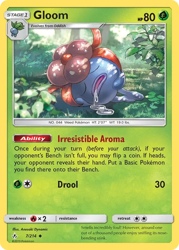 7/214 Gloom Uncommon Pokemon Card