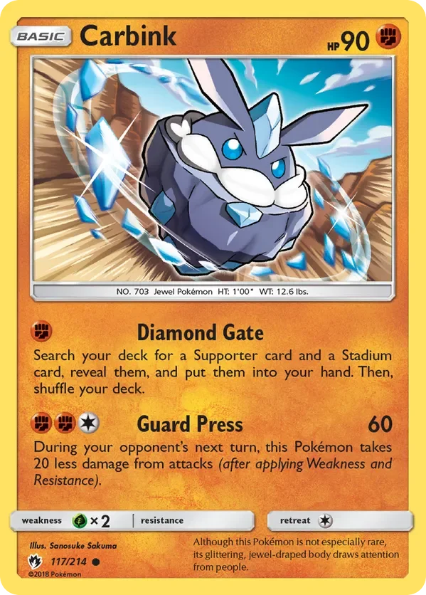 117/214 from Lost Thunder Common Pokemon Card